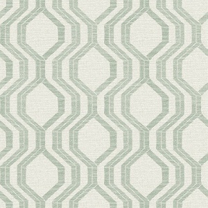 Burton Light Blue Modern Ogee Wallpaper