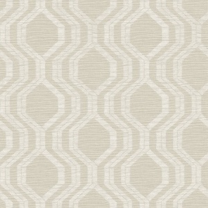 Burton Light Blue Modern Ogee Wallpaper