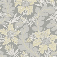 Butterfield Light Grey Floral Wallpaper