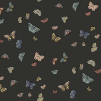 Butterfly House Black Wallpaper