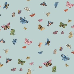 Butterfly House White Peel & Stick Wallpaper