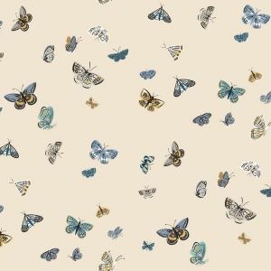 Butterfly House White Peel & Stick Wallpaper