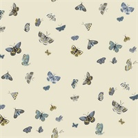 Butterfly House Linen Wallpaper