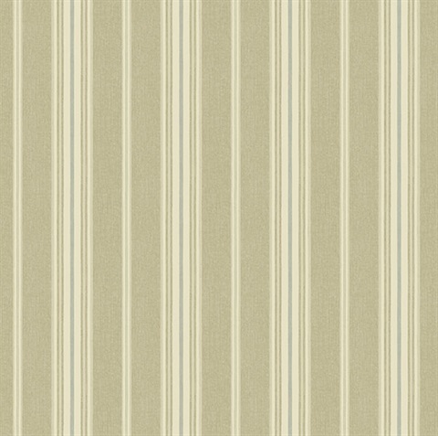 Cooper Wheat Cabin Stripe Wallpaper