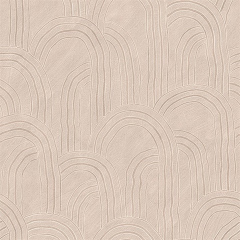 Cabo Pink Rippled Arches Wallpaper