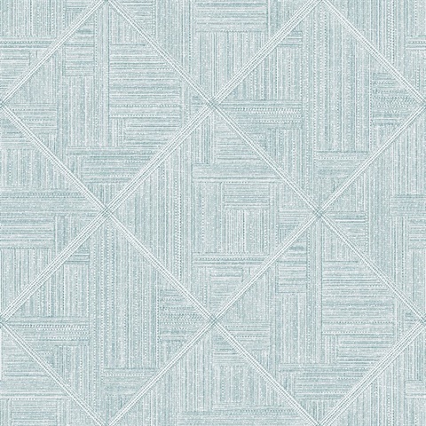 Cade Teal Geometric Wallpaper