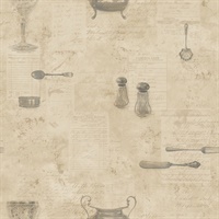 Café Utensils Wallpaper
