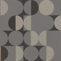 Cakara Grey Geometric Wallpaper