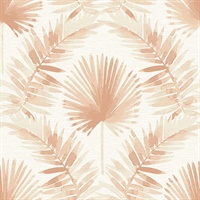 Calla Rust Painted Palm Wallpaper
