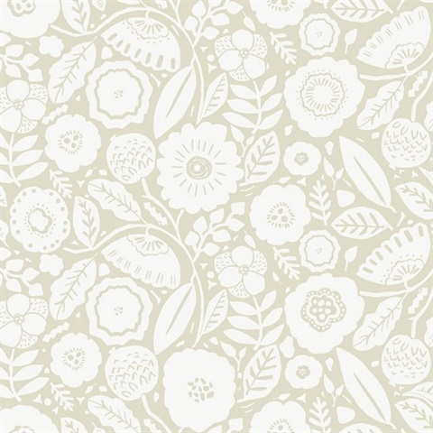 Camille Blossom Linen Wallpaper