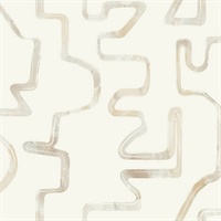 Caramel & Cream Abstract Aura Wallpaper