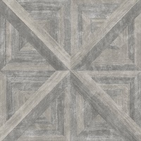 Carriage House Taupe Wood Wallpaper