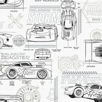 Disney and Pixar Cars Schematic Wallpaper