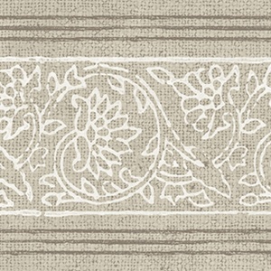 Carved Floral Green Trim Wall Border