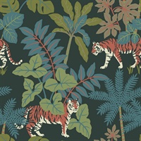 Caspian Evergreen Jungle Prowl Wallpaper