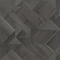 Cassian Black Wood Geo Wallpaper