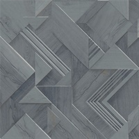 Cassian Denim Wood Geometric Wallpaper