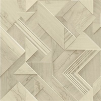 Cassian Taupe Wood Geo Wallpaper