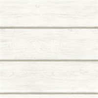 Cassidy White Wood Planks Wallpaper
