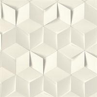 Catteau Off-White Cube Wallpaper