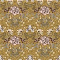 Celestine Mustard Floral Wallpaper