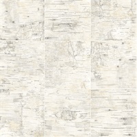 Champlain Grey Grid Wood Wallpaper