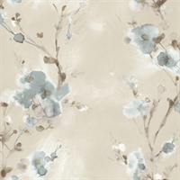 Charm Wallpaper - Soft Blue