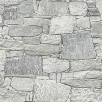 Grey Chateau Stone Peel & Stick Wallpaper