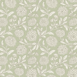 Chatsworth Garden Sky Blue Wallpaper