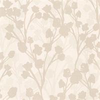 347-20128 Beige Cherry Blossom Contemporary Wallcovering by Brewster at ...