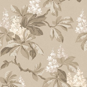 Chestnut Blue Floral Wallpaper