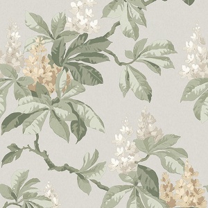 Chestnut Blue Floral Wallpaper
