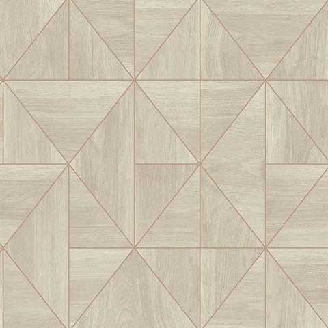Cheverny Grey Wood Tile Wallpaper