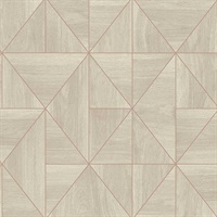 Cheverny Grey Wood Tile Wallpaper