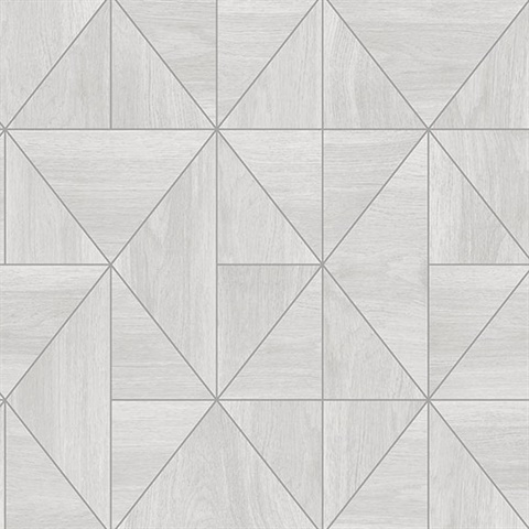 Cheverny Light Grey Wood Tile Wallpaper