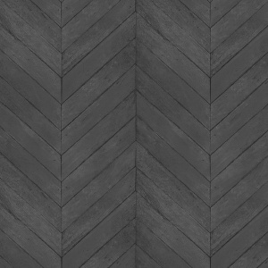 Chevron Wood-like Wallpaper in Black