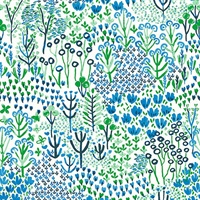 Chilton Blue Wildflowers Wallpaper
