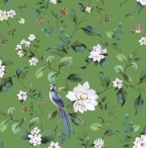Chinoiserie Bird Vine Peel & Stick Wallpaper