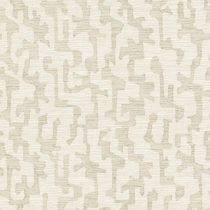 Cipher Chestnut Geometric Faux Grasscloth Wallpaper