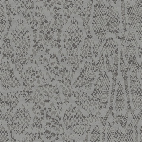 Circles Snakeskin Metallic Wallpaper