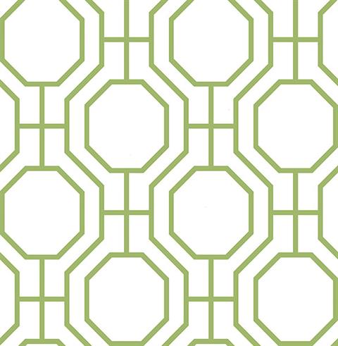 Circuit Green Modern Ironwork Wallpaper