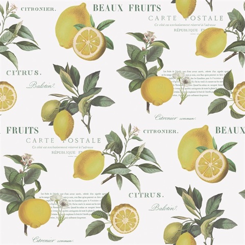 Citron Botanical Wallpaper