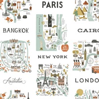 City Maps Peel and Stick Wallpaper