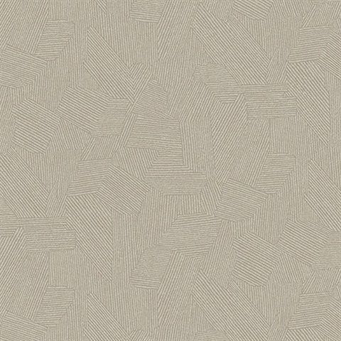 Clio Light Brown Lined Geometric Wallpaper