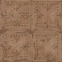 Copper Tin Tile P & S Wallpaper