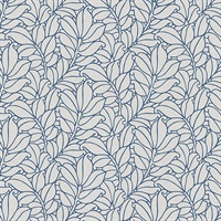 Coraline Blue Leaf Wallpaper