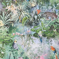Cordian Sky Blue Rainforest Landscape Wallpaper