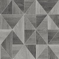 Corin Grey Wood Geometric Wallpaper