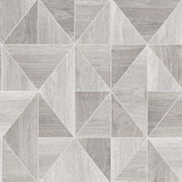 Corin Light Grey Wood Geometric Wallpaper