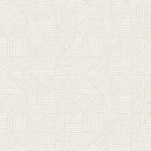 Crescendo Silver Block Geometric Wallpaper